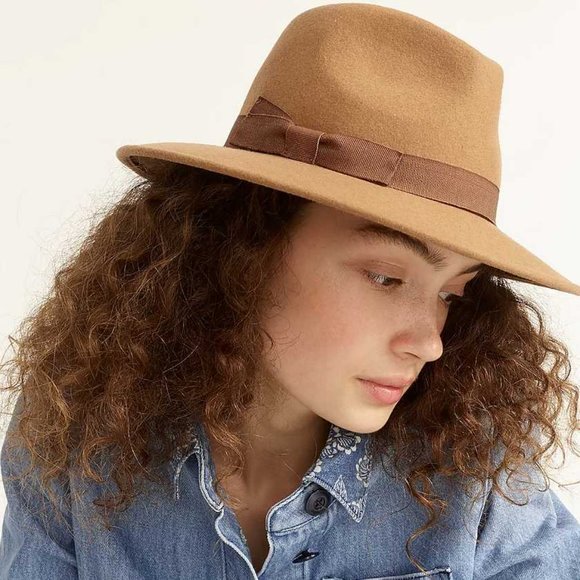 New  S/M M/L J Crew western hat w/ grosgrain trim main image 8
